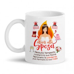 Tazza mug 11 oz Attenti alla sposa stress post pandemia, regalo divertente addio al nubilato!