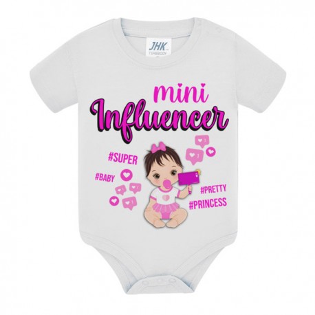 Body bodino neonata bimba Mini influencer principessa dei selfie!