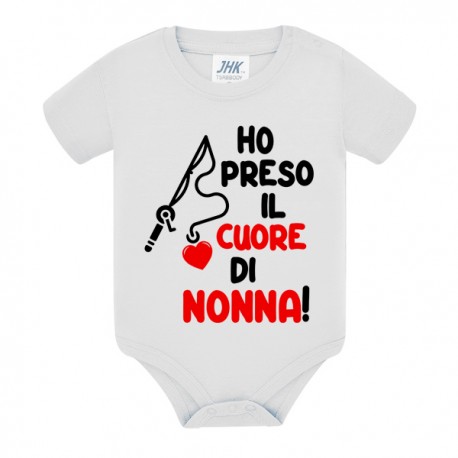 Body bimbo bimba neonato neonata Ho preso il cuore di Nonna! Canna da pesca!