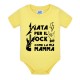 Body bimba giallo Nata per il rock come la mia mamma!