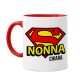 Tazza mug 11 oz color rossa Super Nonna personalizzata con il nome, idea regalo per la festa dei nonni!