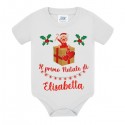 Body neonato neonata Il Mio Primo 1° Natale, personalizzato con nome di  bimbo o bimba!