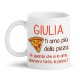 Tazza mug 11 oz Ti amo più della pizza! Divertente regalo d'amore PERSONALIZZATA CON NOME! San Valentino!