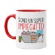 Tazza mug 11 oz Sono un super impiegatto! Gatto impiegato divertente in ufficio! Color rossa!