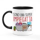 Tazza mug 11 oz Sono una super impiegatta! Gatto impiegata divertente in ufficio! Color nera!