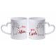 Coppia di tazze cuore 11 oz Love you filo rosso del destino personalizzate con i nomi! Regalo romantico amore San Valentino! 