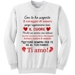 Felpa Un Amore Intenso, lotterò per Te! Ti Amo! Idea Regalo per Lui e lei, San Valentino!