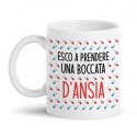 Tazza mug 11oz Esco a prendere una boccata d'ansia! Idea regalo per ansiosi! Divertente! 