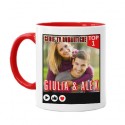 Tazza mug 11oz color Top serie tv romantiche personalizzata con la vostra foto e i vostri nomi! Idea regalo amore ti amo! 