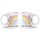 Coppia di tazze mug 11 oz Arcobaleno Ti amo in tutti i colori, personalizzate con nomi! Regalo San Valentino! 