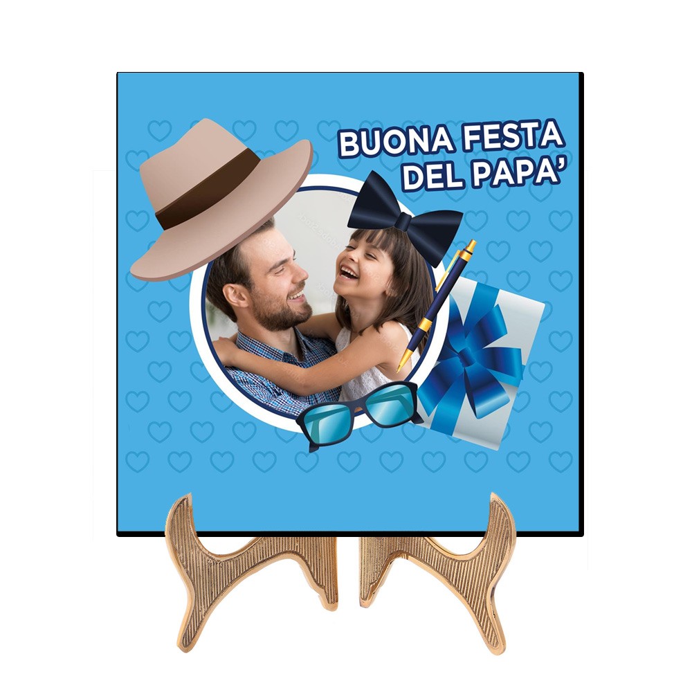 QUADRETTO con foto papà, regalo per papà, idee regalo papà, festa