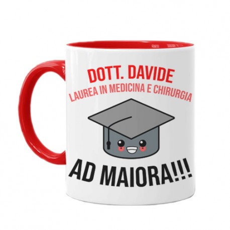 Tazza mug 11 oz Dottore o Dottoressa, personalizzata con nome e laurea! Ad Maiora!