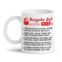 Tazza mug 11oz Regole del perfetto chef! Lista divertente! Regalo cuoco, cucina, personalizzabile!