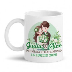 Tazza mug 11oz Promessa di matrimonio, personalizzata con nomi e data! Nozze, sposi, mod. A