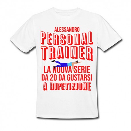  T-Shirt Maglietta Uomo Personal trainer la nuova serie! Personalizzabile con nome! 