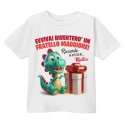 T-shirt maglietta bimbo Diventerò un fratello maggiore! Dinosaurino! In attesa di, personalizzabile con i nomi!