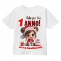 T-shirt maglietta bimba Primo Compleanno 1 anno Natale! Personalizzata con nome!