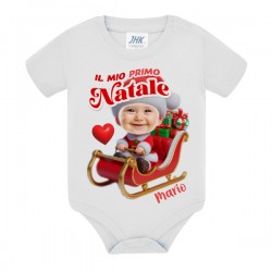 Body bimbo e bimba Il mio primo Natale! Personalizzabile con FOTO e NOME!