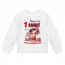 Felpa Bimbo Primo Compleanno, un anno, Personalizzata con Nome! Natale!